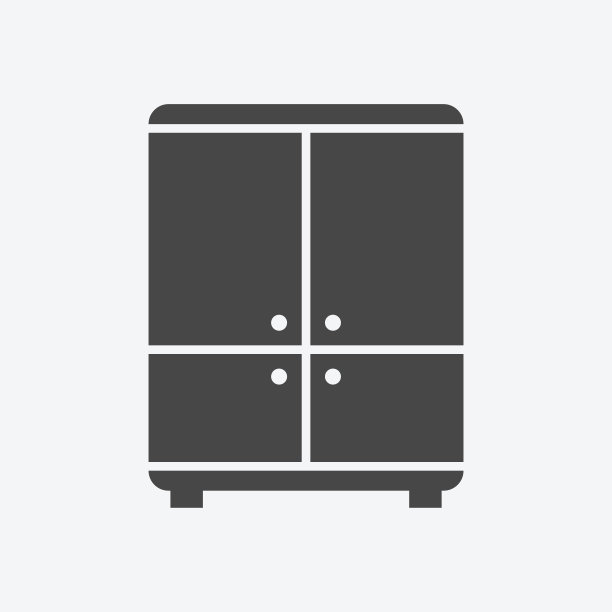 橱柜图标上的白色背景。现代平面象形文字用于商业，营销，互联网。简单的平面矢量符号的网站设计。图片下载