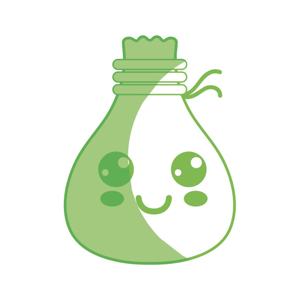 剪影卡哇伊可爱的快乐布袋图片下载