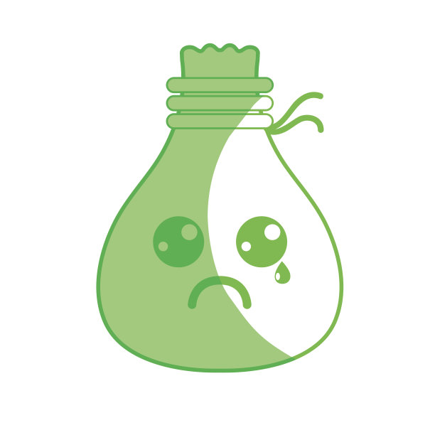 剪影卡哇伊可爱的哭泣布袋图片下载