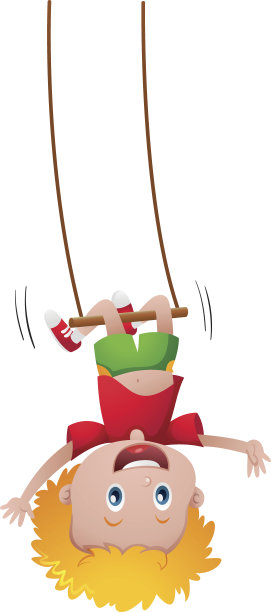 小男孩在绳子上荡秋千图片下载