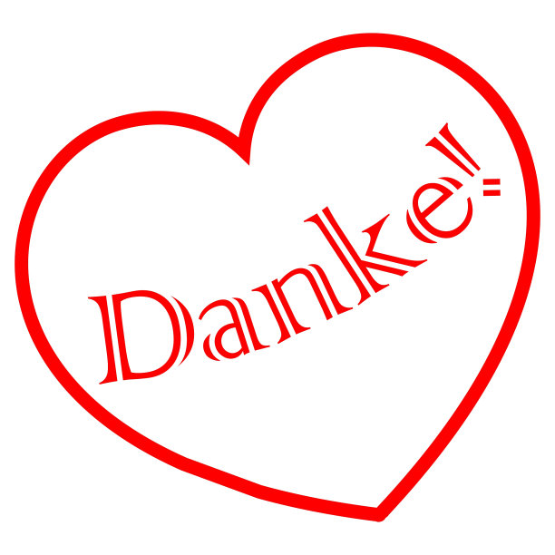 衷心的感谢——用德语图片下载