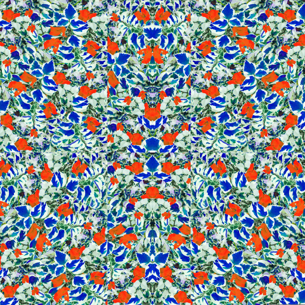 异国情调风格化的自然无缝马赛克图案图片下载