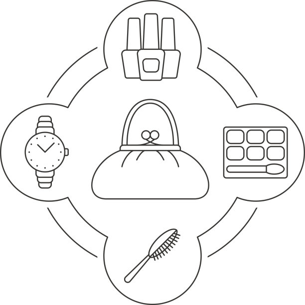 女人的钱包内容图标图片下载