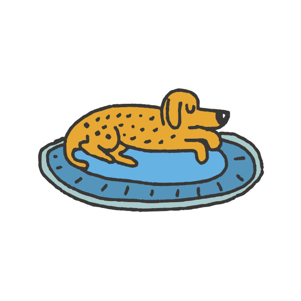 狗在地毯上独自睡觉。家里的宠物梦图片下载