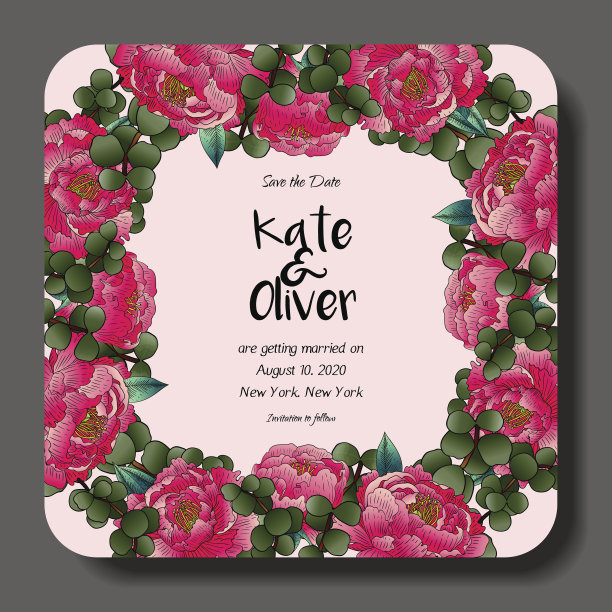 婚礼邀请函模板图片下载