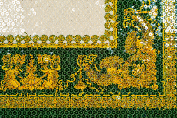 有印度花纹的织物图片下载