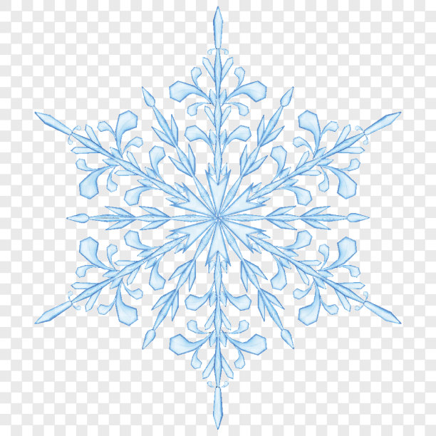 半透明的圣诞大雪花图片下载