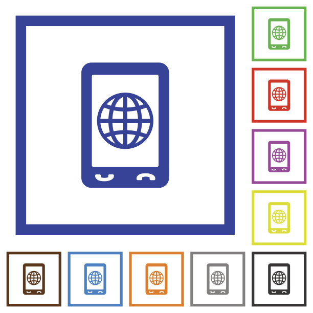 移动互联网平面框图标图片下载