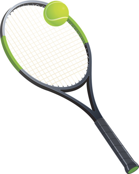 带球的网球拍图片下载