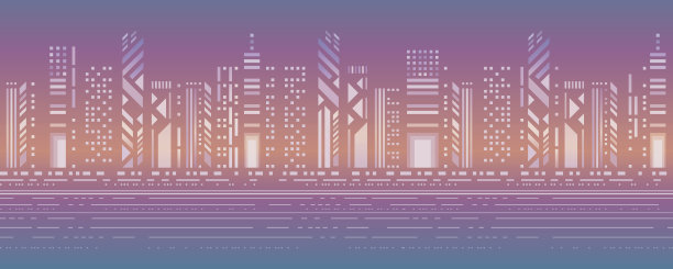 晚上城市全景图片下载