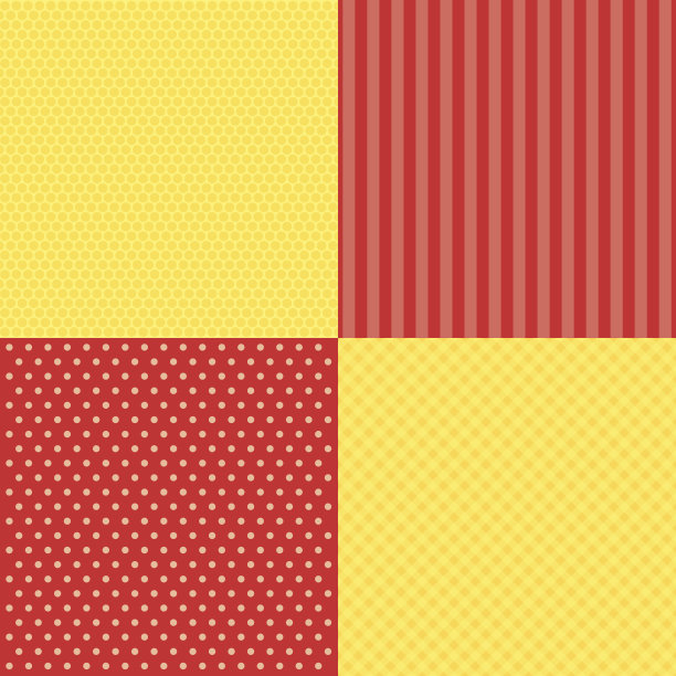 四套流行的原始复古图案在秋天的颜色图片下载