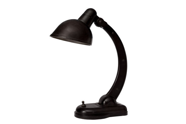 复古的黑色台灯孤立图片下载