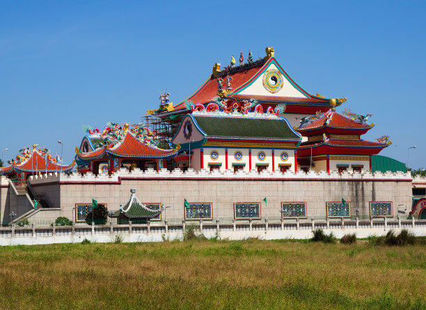 泰国。芭堤雅。中国寺庙佛寺。图片下载