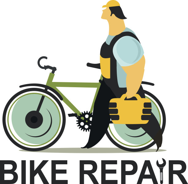 自行车修理向量图片下载