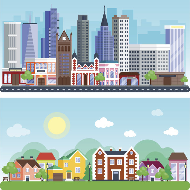 都市矢量图素材ID：307824330