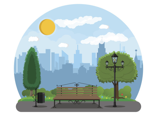 城市公园的概念素材图片