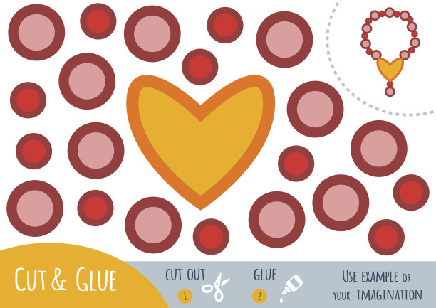 儿童教育纸游戏，项链图片下载