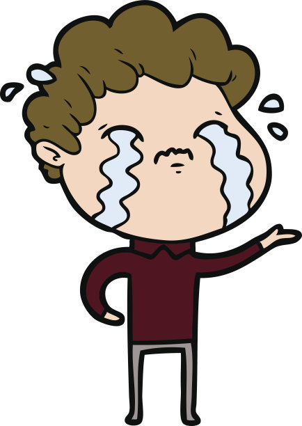 卡通的人哭图片下载