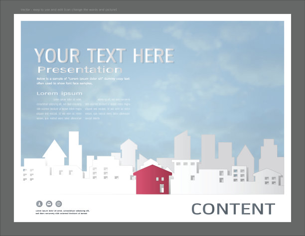 纸张艺术风格用于展示布局设计模板，城市建筑和商业地产概念。图片下载