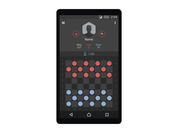 手机在线跳棋游戏矢量图图片下载