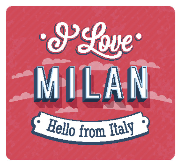 来自意大利米兰的贺卡。图片下载