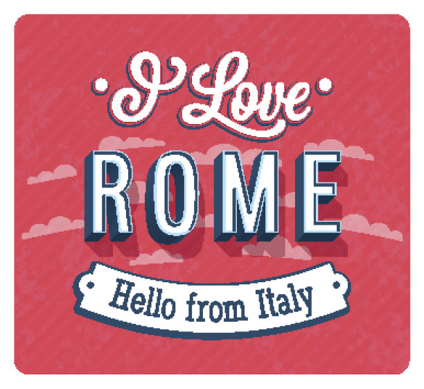 来自意大利罗马的贺卡。图片下载