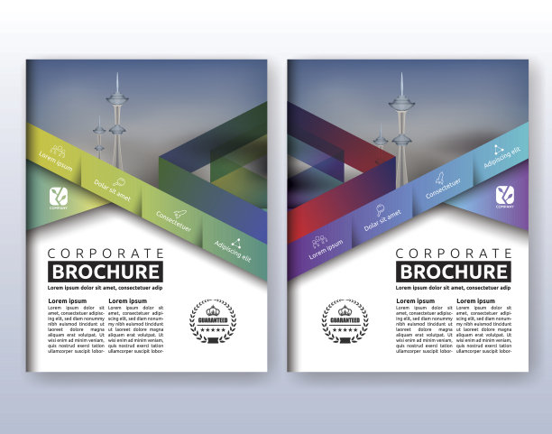 现代企业商务传单布局设计图片下载