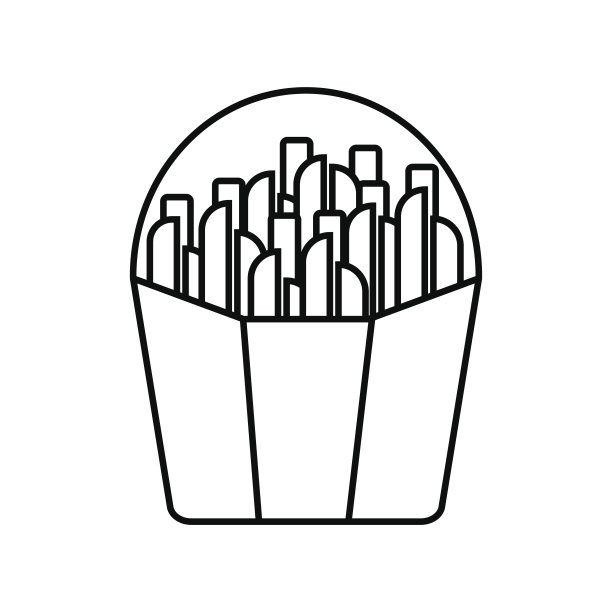 薯条孤立图标矢量插图设计图片下载