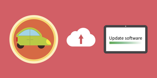 汽车更新与pad向量图片下载