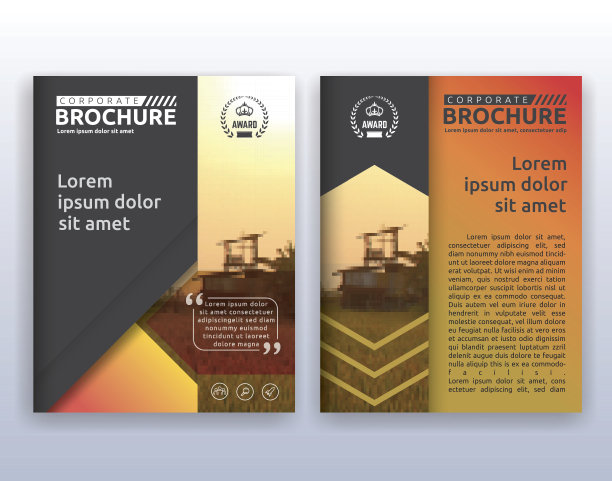 现代企业商务传单布局设计图片下载