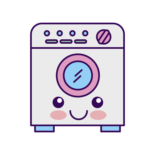 洗衣机卡哇伊性格图片下载