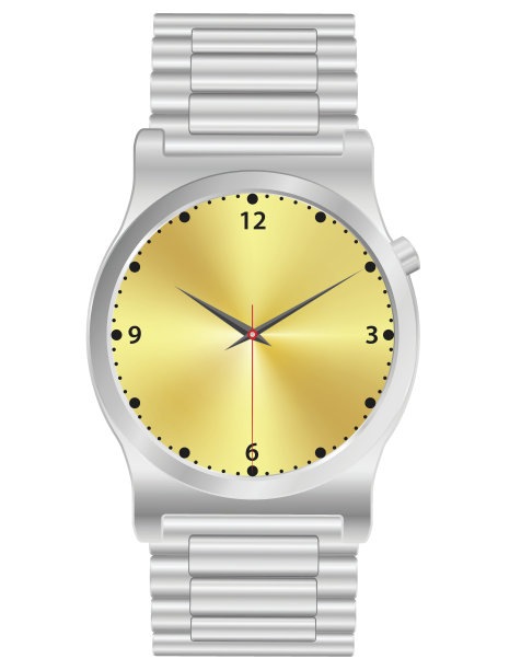 男士白色不锈钢表图片下载