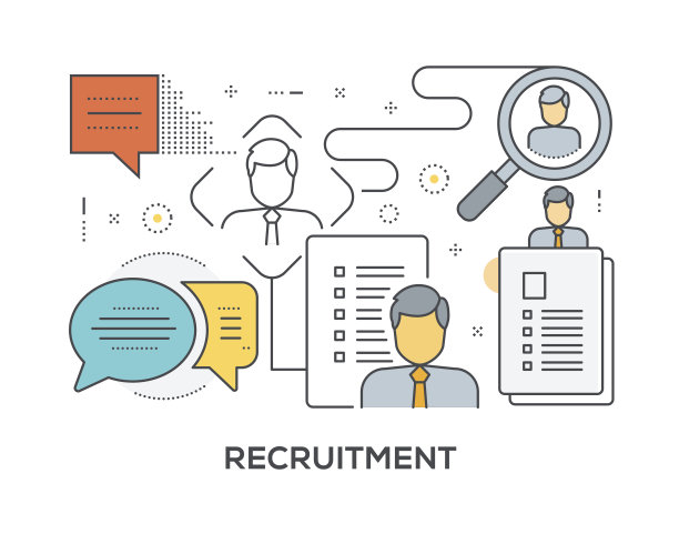 带有图标的招聘概念图片下载