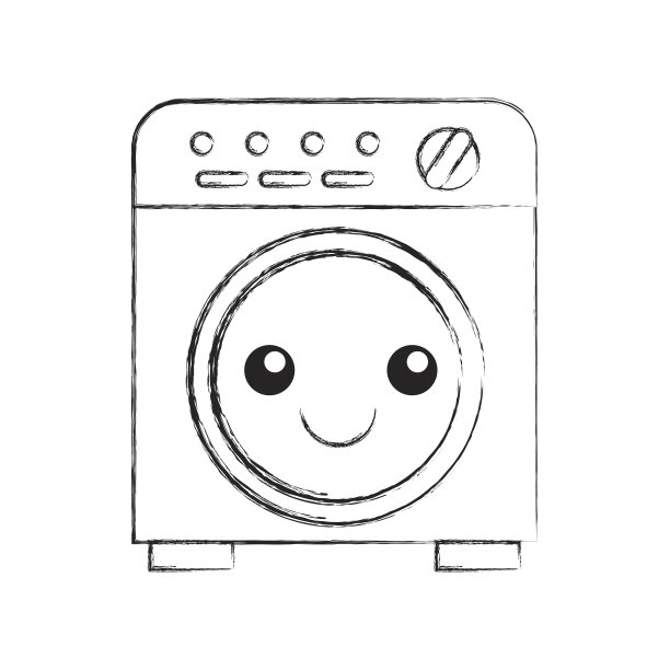 洗衣机卡哇伊性格图片下载