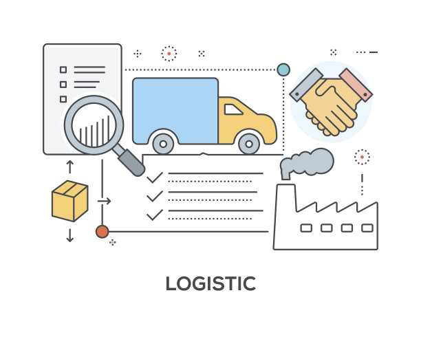 带图标的物流概念图片下载