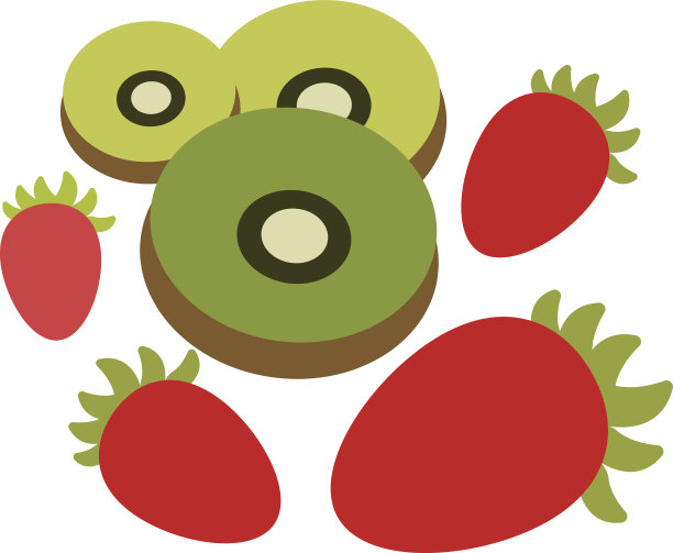 奇异果草莓的载体水果图片下载