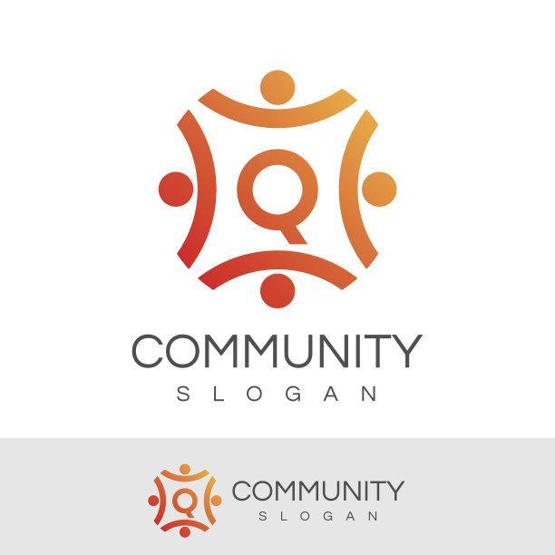 社区初始字母Q图标设计图片下载