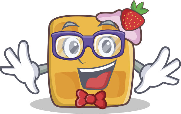 极客华夫人物卡通设计矢量插图图片下载