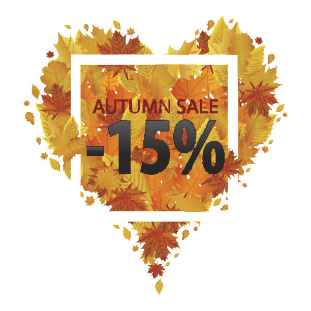 秋天折上心形。图片下载