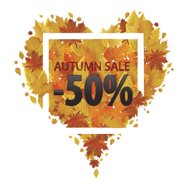 秋天折上心形。图片下载