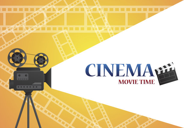 电影电影海报设计。矢量模板横幅显示图片下载