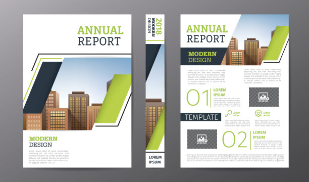 商业宣传册或传单模板;年度报告或书籍封面布局图片下载