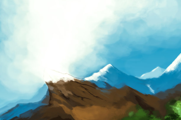 美丽的山景景色图片下载