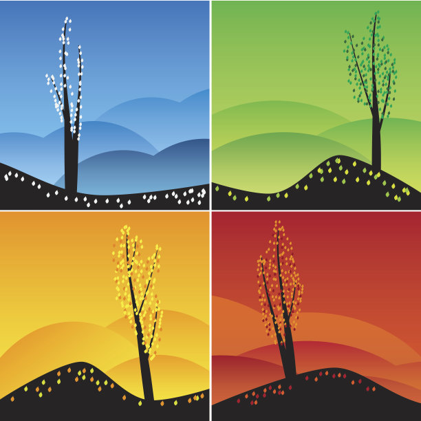 四个季节。图片下载