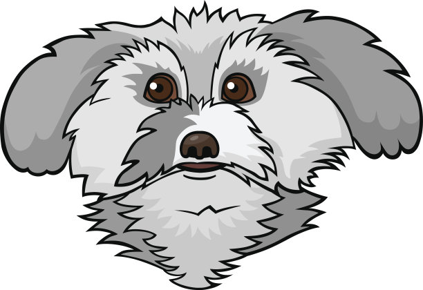 波普艺术风格的狗贴纸图片下载