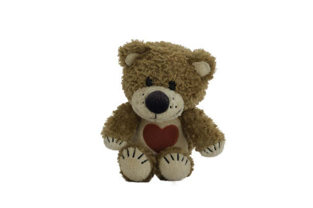 棕色泰迪熊孤立地坐在白色背景上图片下载