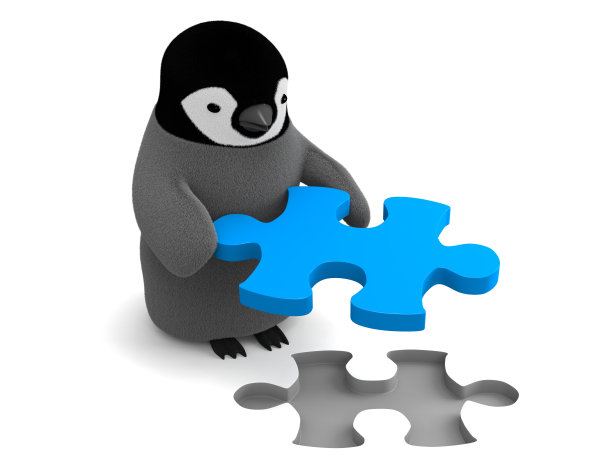 企鹅和谜题图片下载