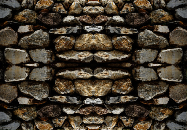 抽象的岩石纹理图案上的深色古董过滤器图片下载