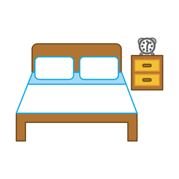 有床头柜的床旅馆图片下载