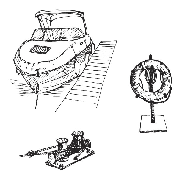 船及救生圈图片下载